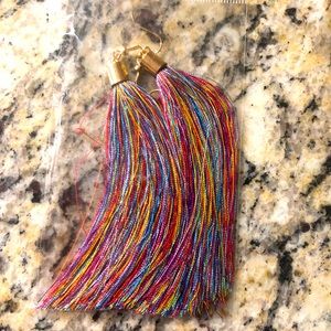 *NEW* 🌈 Fringe rainbow tassel colorful earrings